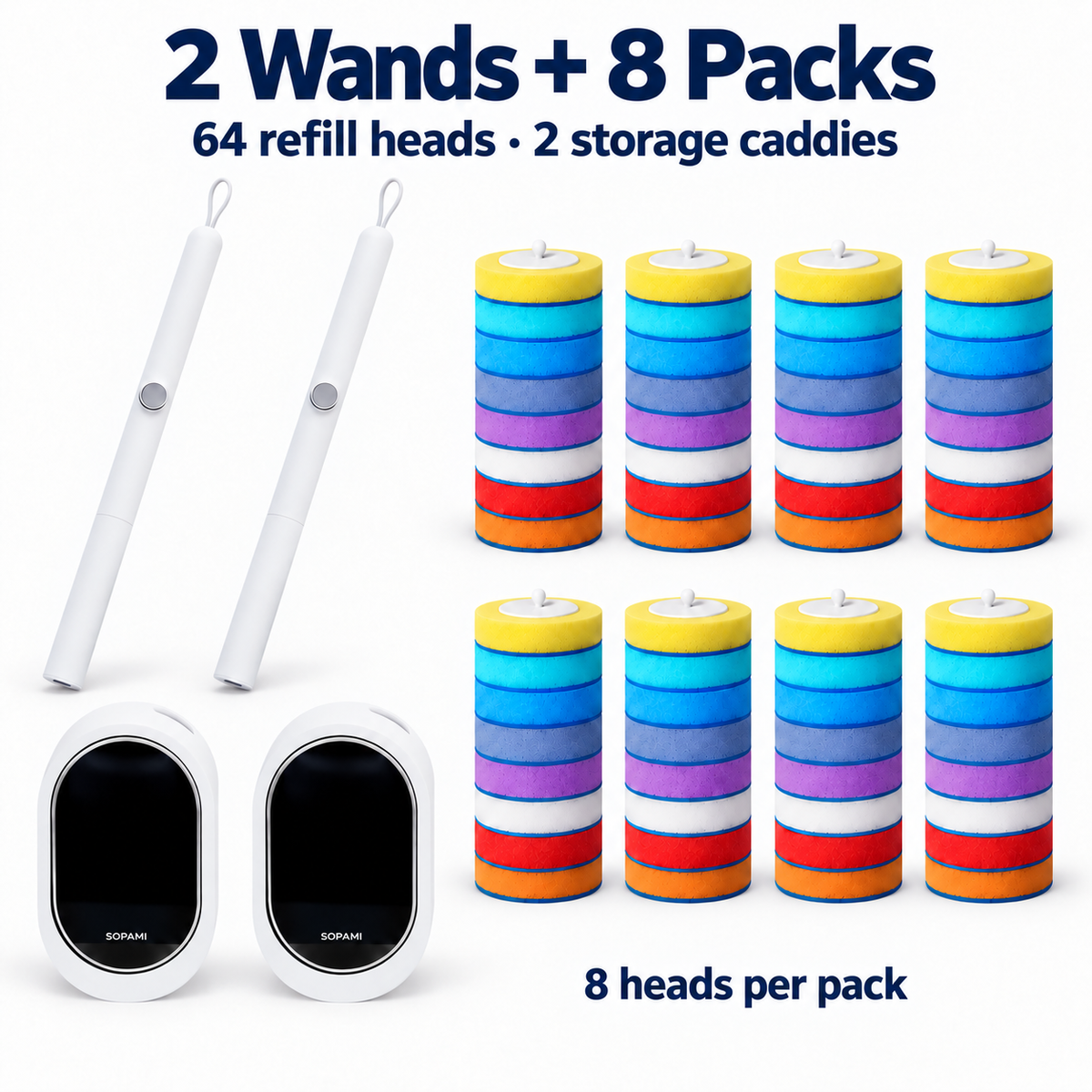 Multicolor / 2 Handles + 64 Refills