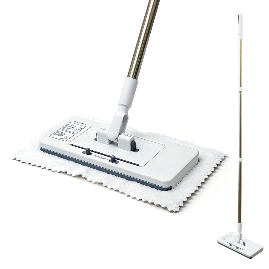 SOPAMI nested 2-in-1 clamp mop, head detail and full-length view