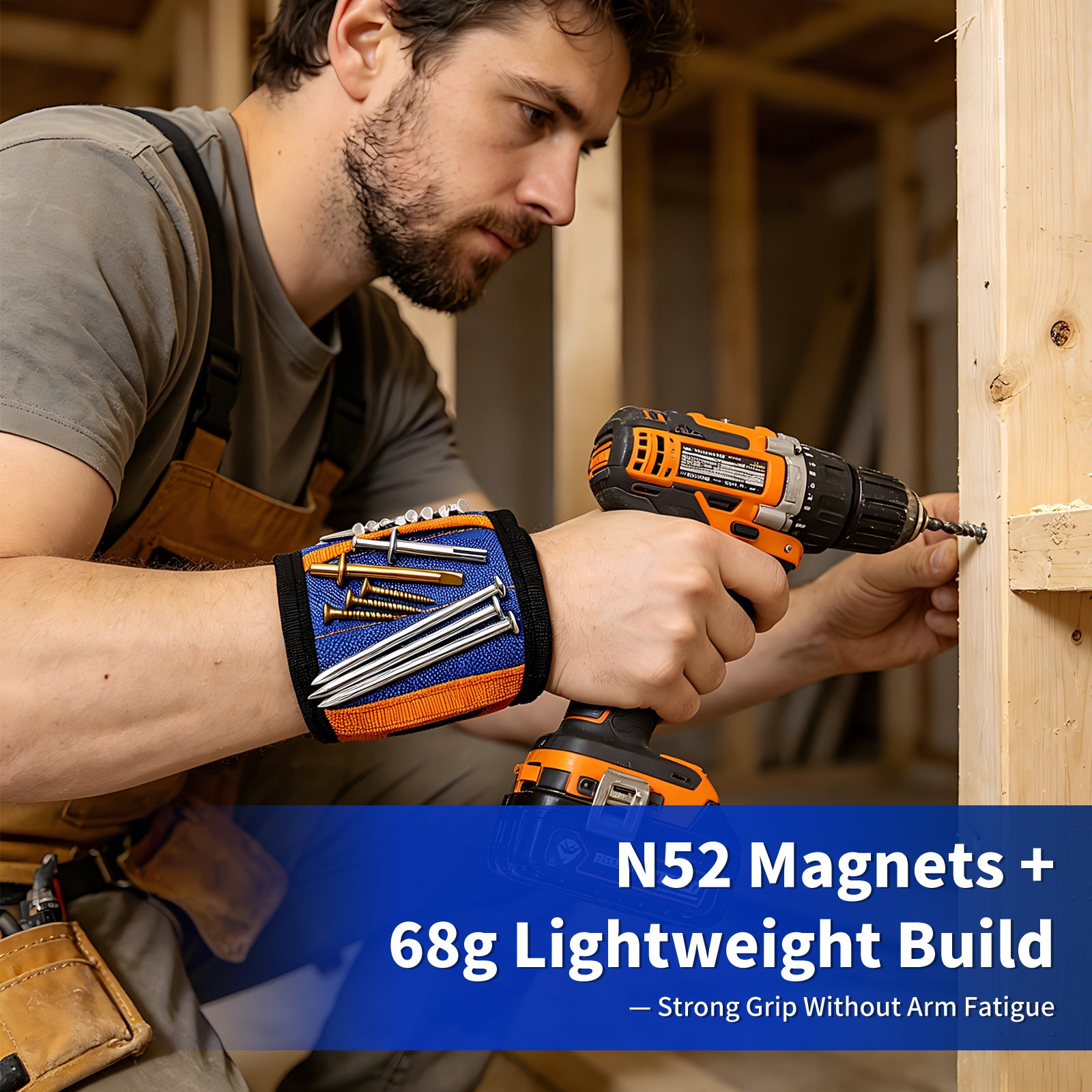 Magnetic Tool Wristband with 12 Magnets
