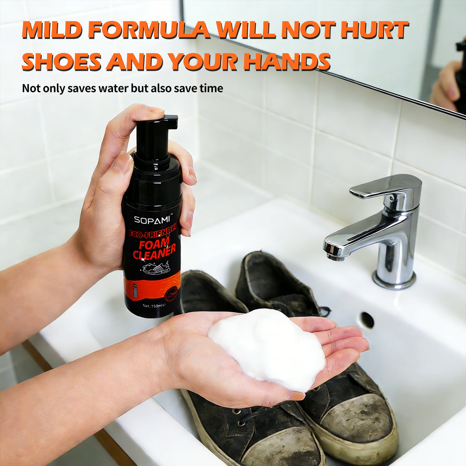 150ml Waterless Foam Shoe Cleaning Kit