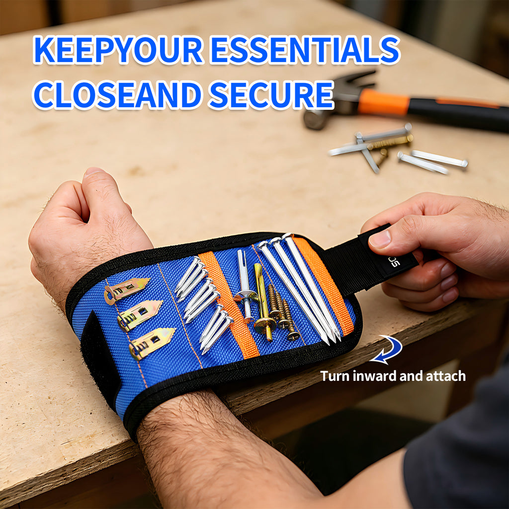 Magnetic Tool Wristband with 12 Magnets
