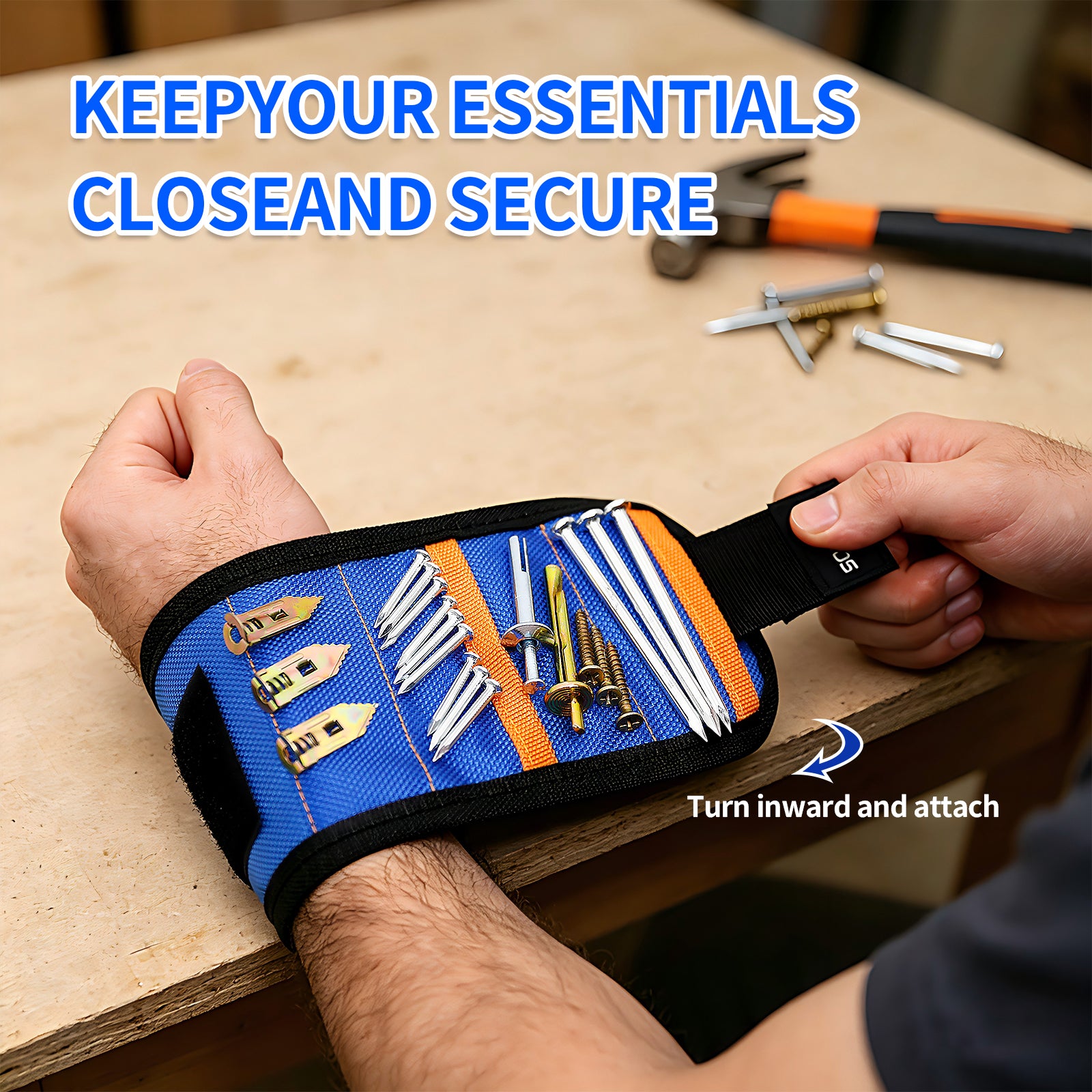 Magnetic Tool Wristband with 12 Magnets