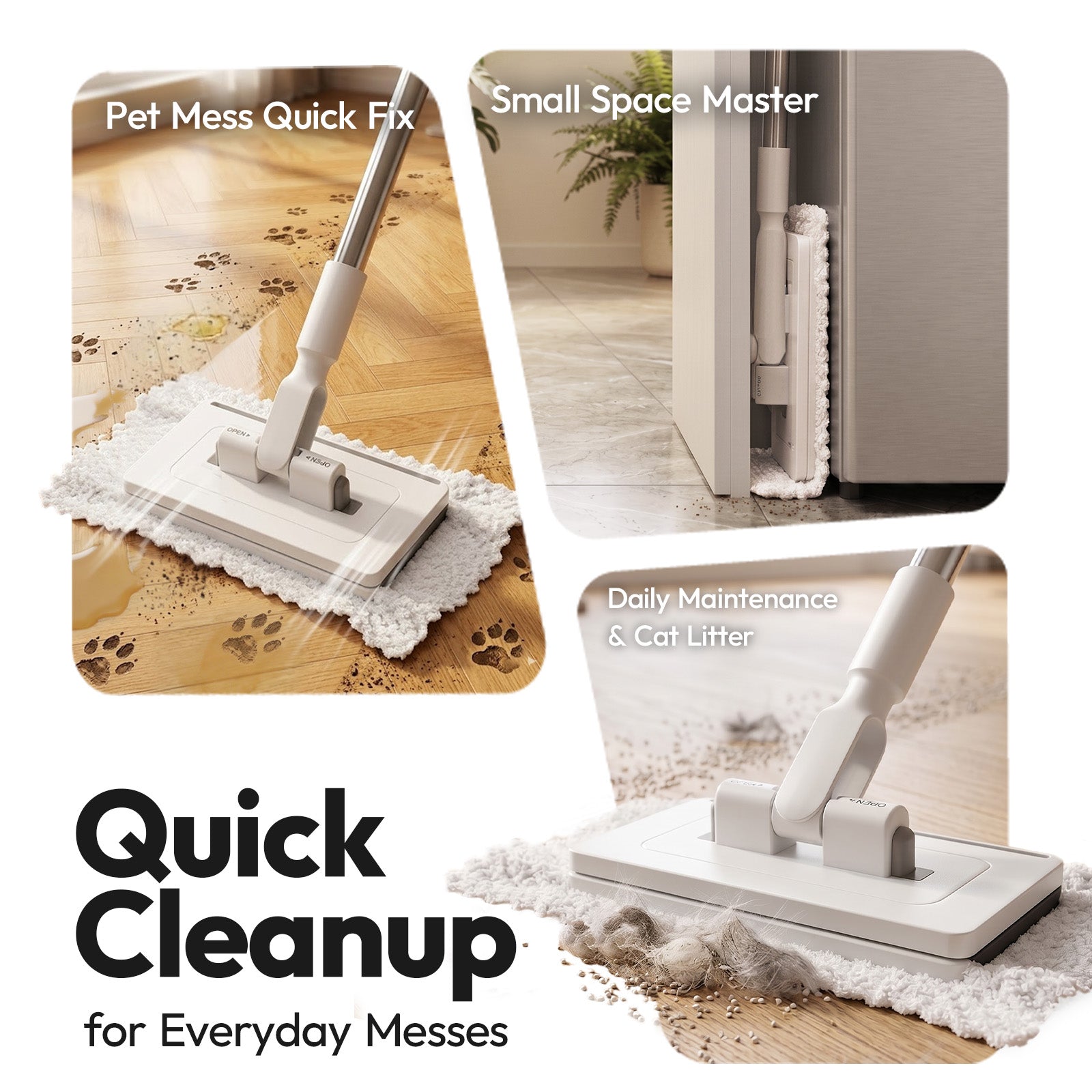 Retractable Mini Clamp Mop for Tight Spaces
