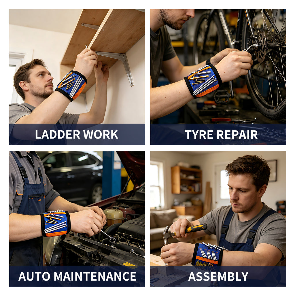 Magnetic Tool Wristband with 12 Magnets