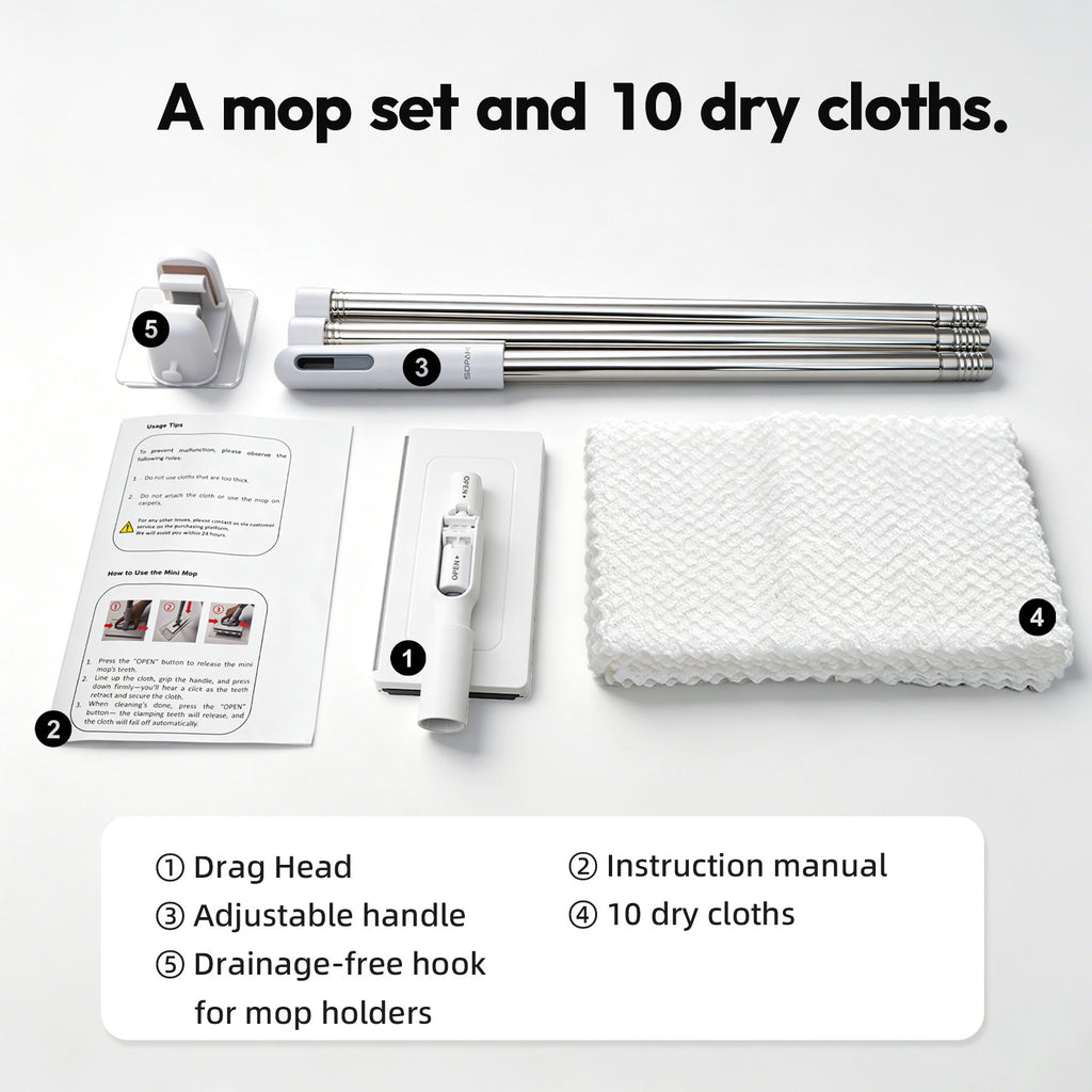 Retractable Mini Clamp Mop for Tight Spaces