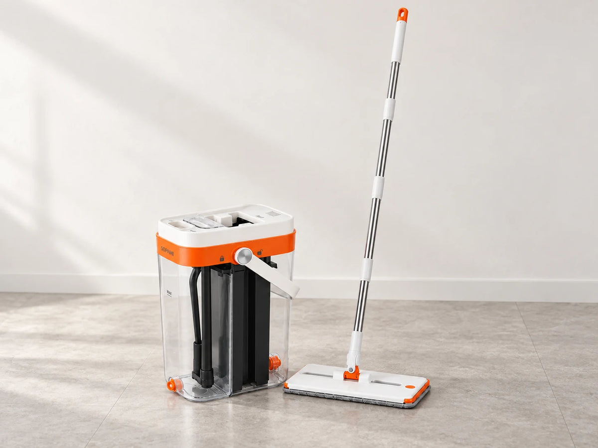 SOPAMI three-chamber mop and bucket system