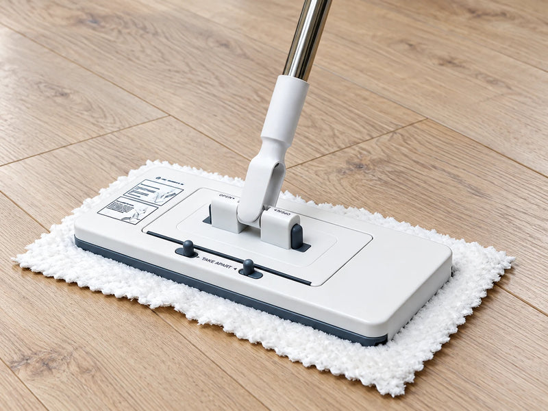 2-in-1 Retractable Clamp Flat Dust Mop — contextual illustration