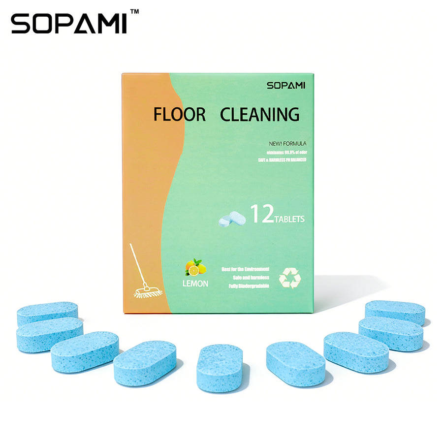 SOPAMI floor cleaning tablets, one 12-tablet pack