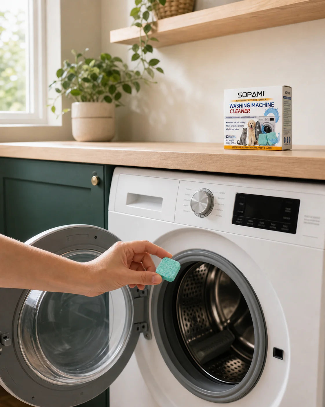 Washing Machine Cleaner Tablets – 12 Pack shown in an everyday setting